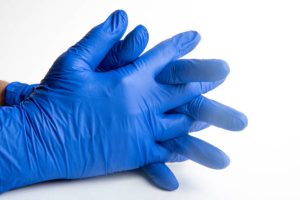 دستکش لاتکس آبی رنگ کاربردی و ظاهر تمیز حرفه ای